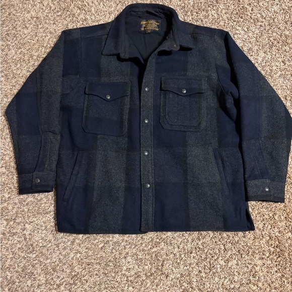 Filson Men's Dark Blue Checkered Jacket